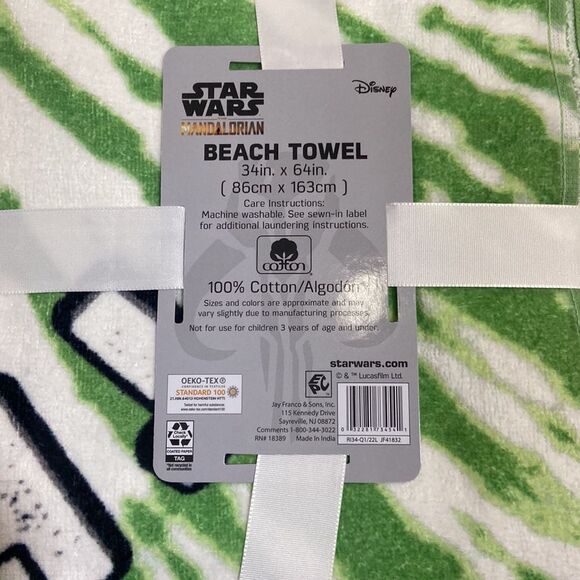 Star Wars: The Mandalorian Beach Towel 34” x 64” The Force. 2 Available - Picture 2 of 4